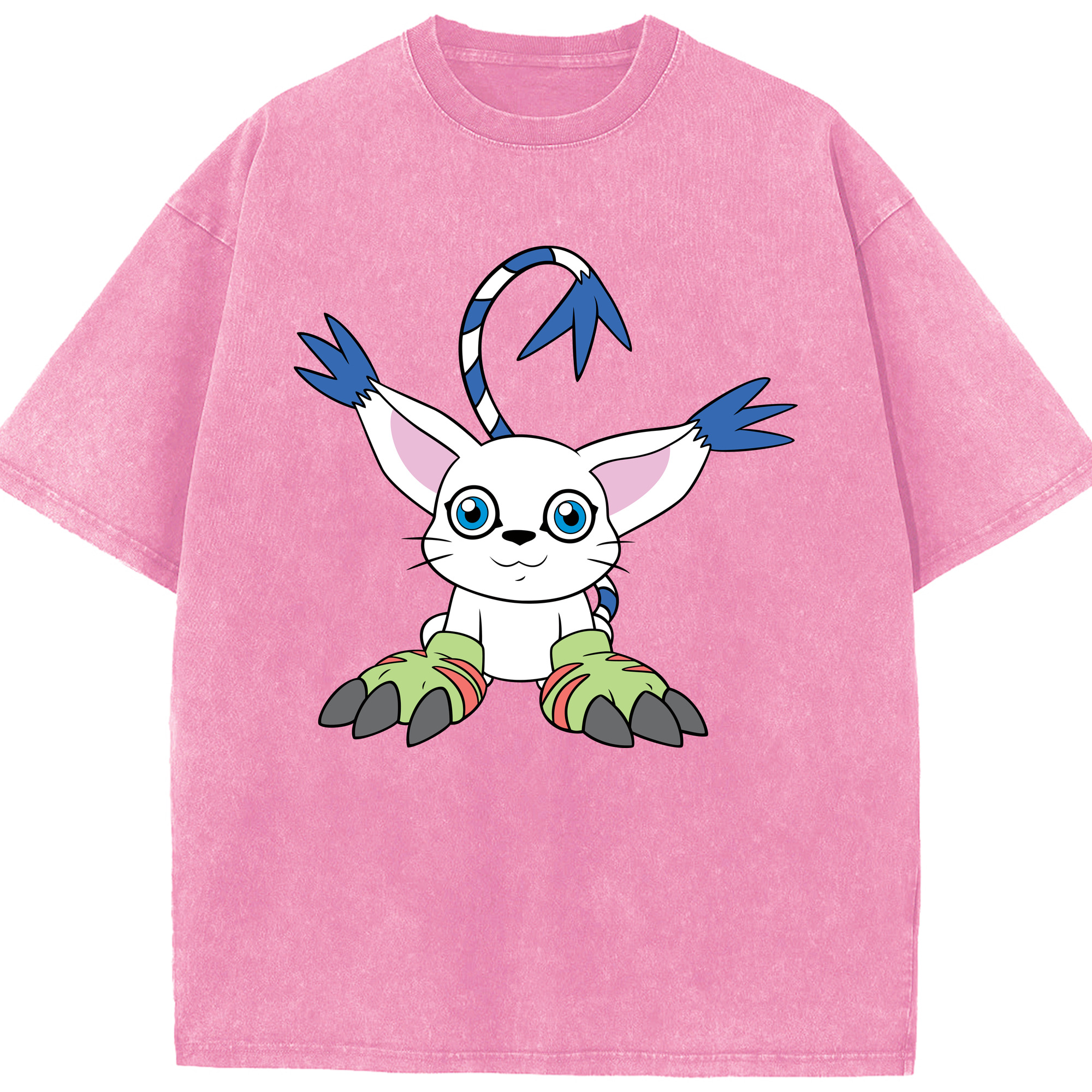 （画像用） Digimon デジタルモンスター/デジモン 綿100% ヴィンテージ風 半袖Tシャツ（フロントプリント）